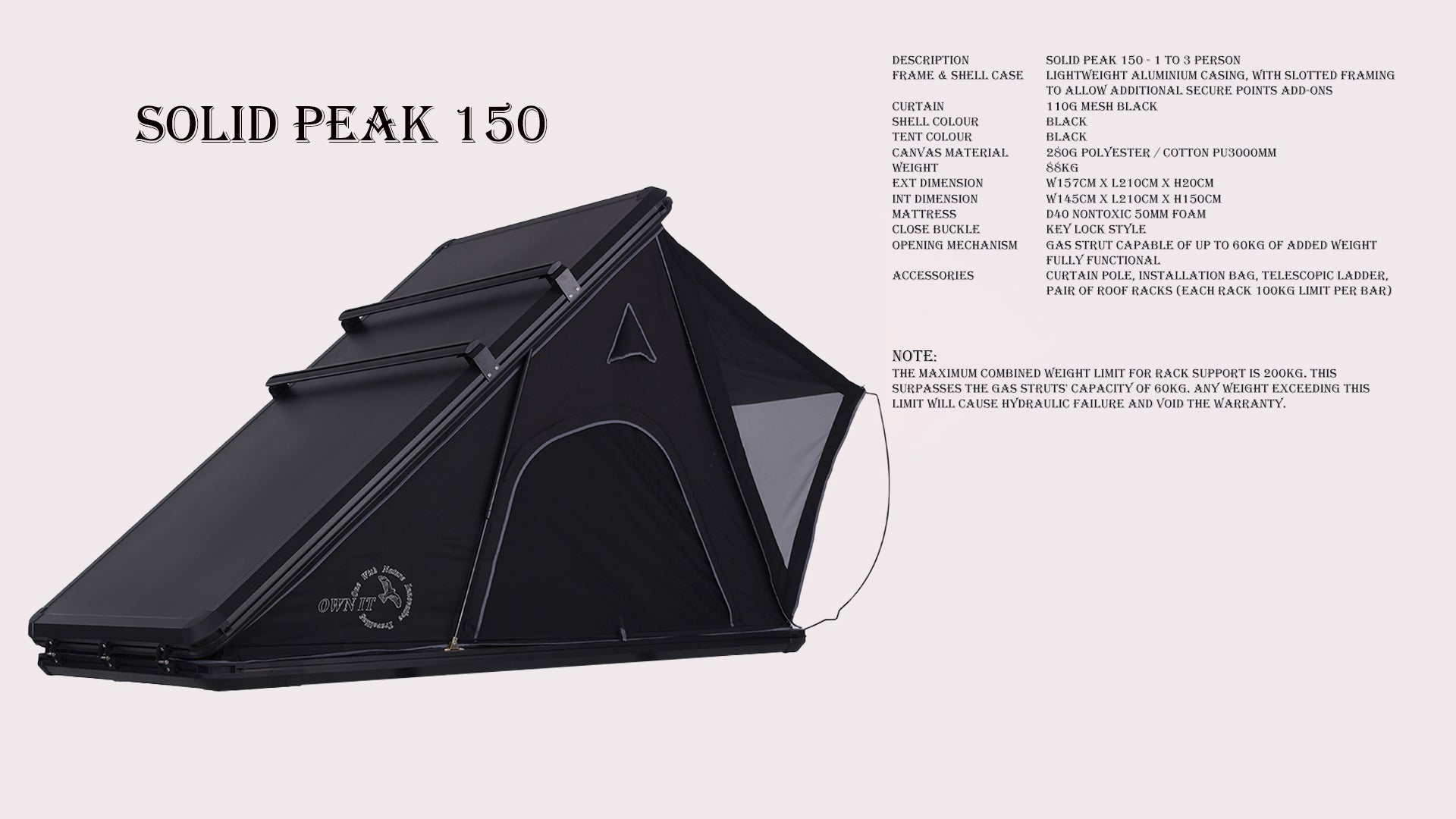 solid tent Rooftop Tent