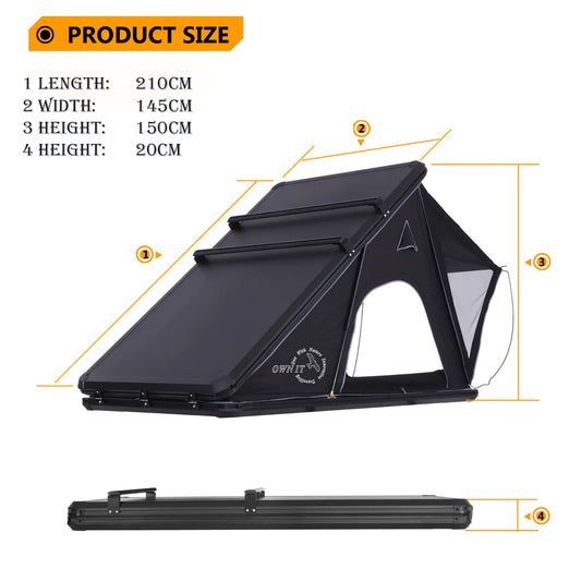 Rooftop Tent - Solid peaks 150